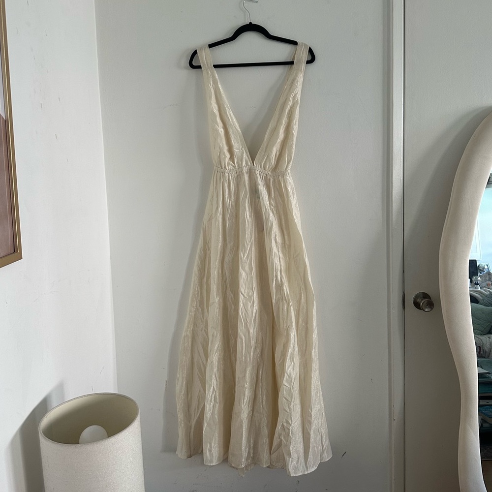 Sparkling Cream Cover Up Dress